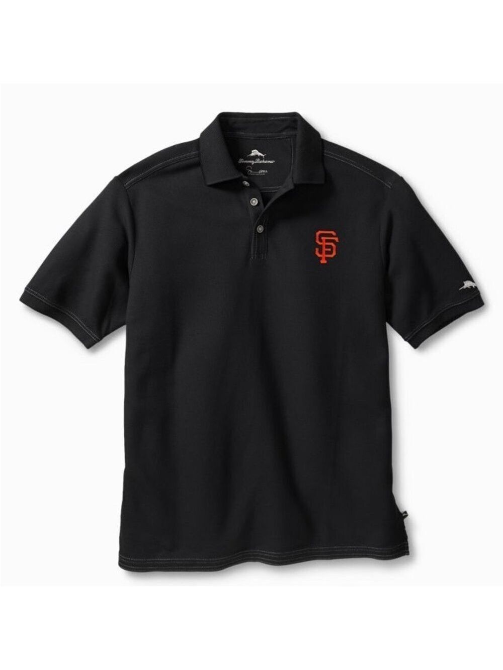 Tommy Bahama MLB Emfielder San Francisco Giants Black Polo Shirt - Size Large